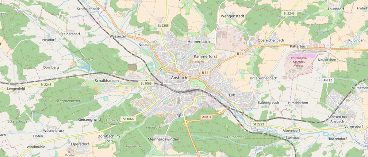Ansbach Map